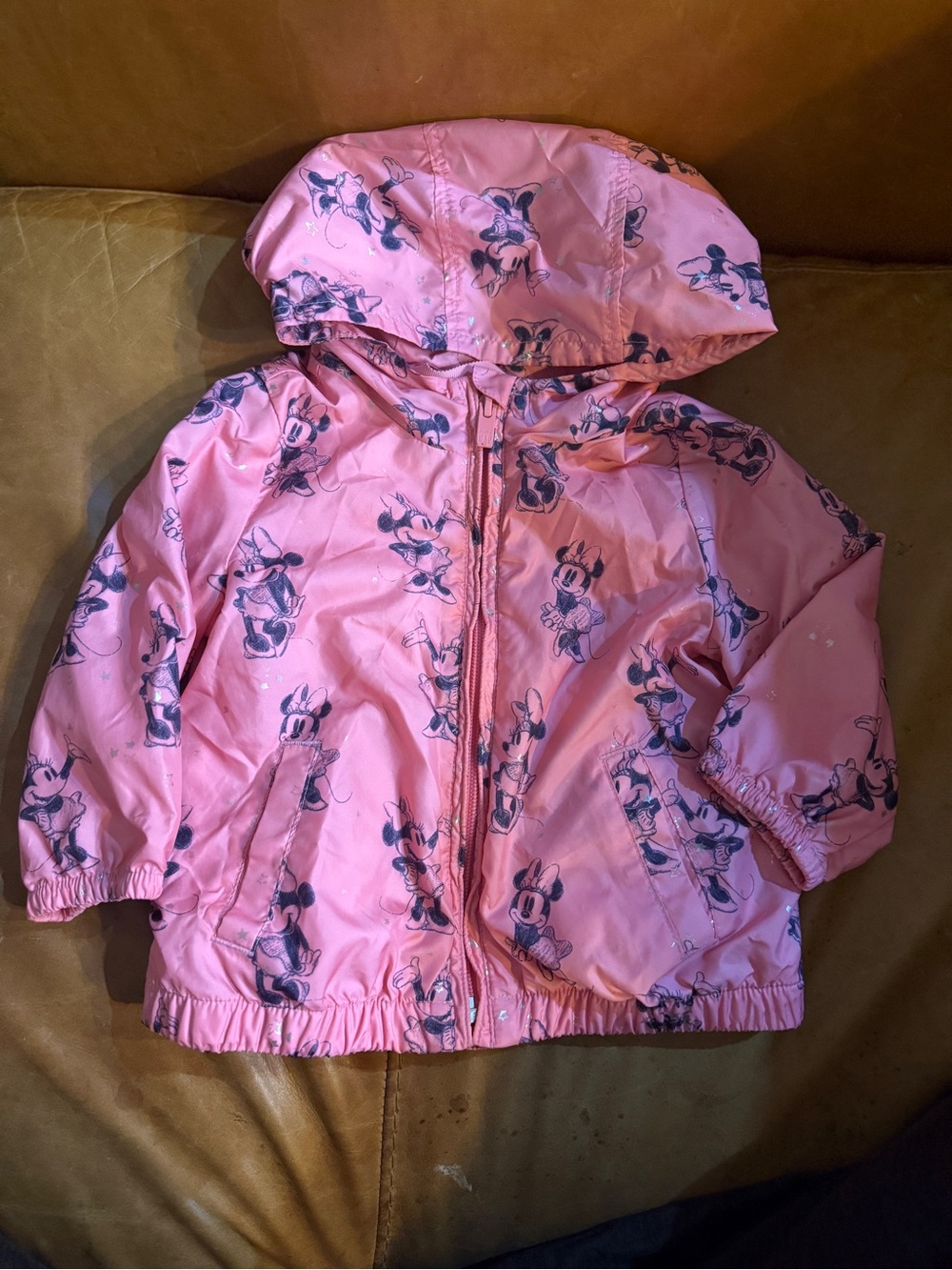GAP Pink Minnie Mouse Hooded Raincoat